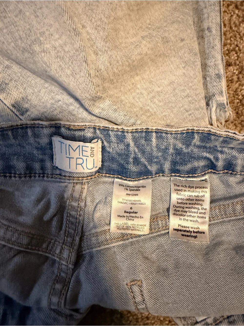 Time and Tru Light Blue High-Rise Straight Jeans